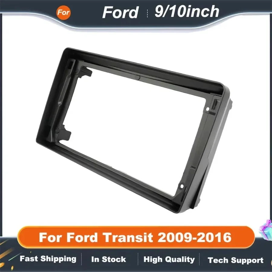 9/10 Inch Car Radio Fascia Dash Panel Frame Adapter For Ford Transit 2009-2016 Android Kit Installation Trim Beze