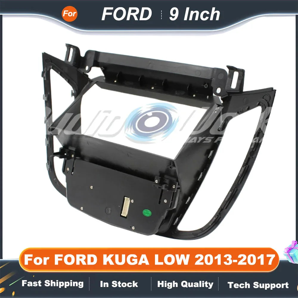 9 inch 2 Din Car Audio Frame For FORD KUGA LOW 2013-2017 GPS Navigation Fascia Panel Car DVD Plastic Frame Fascia