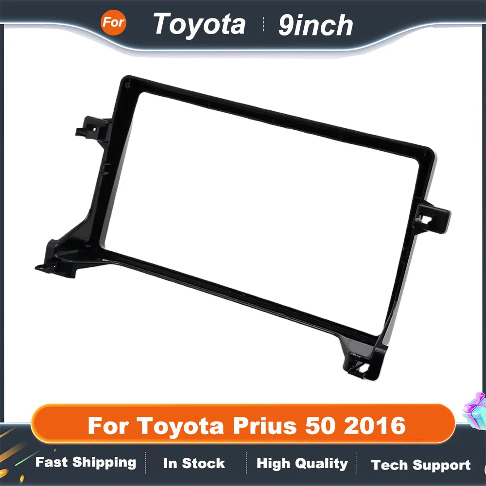 9 Inch Car Fascia Radio Panel For Toyota Prius 50 2016 Double Din Installation Trim Panel    Android player Kit