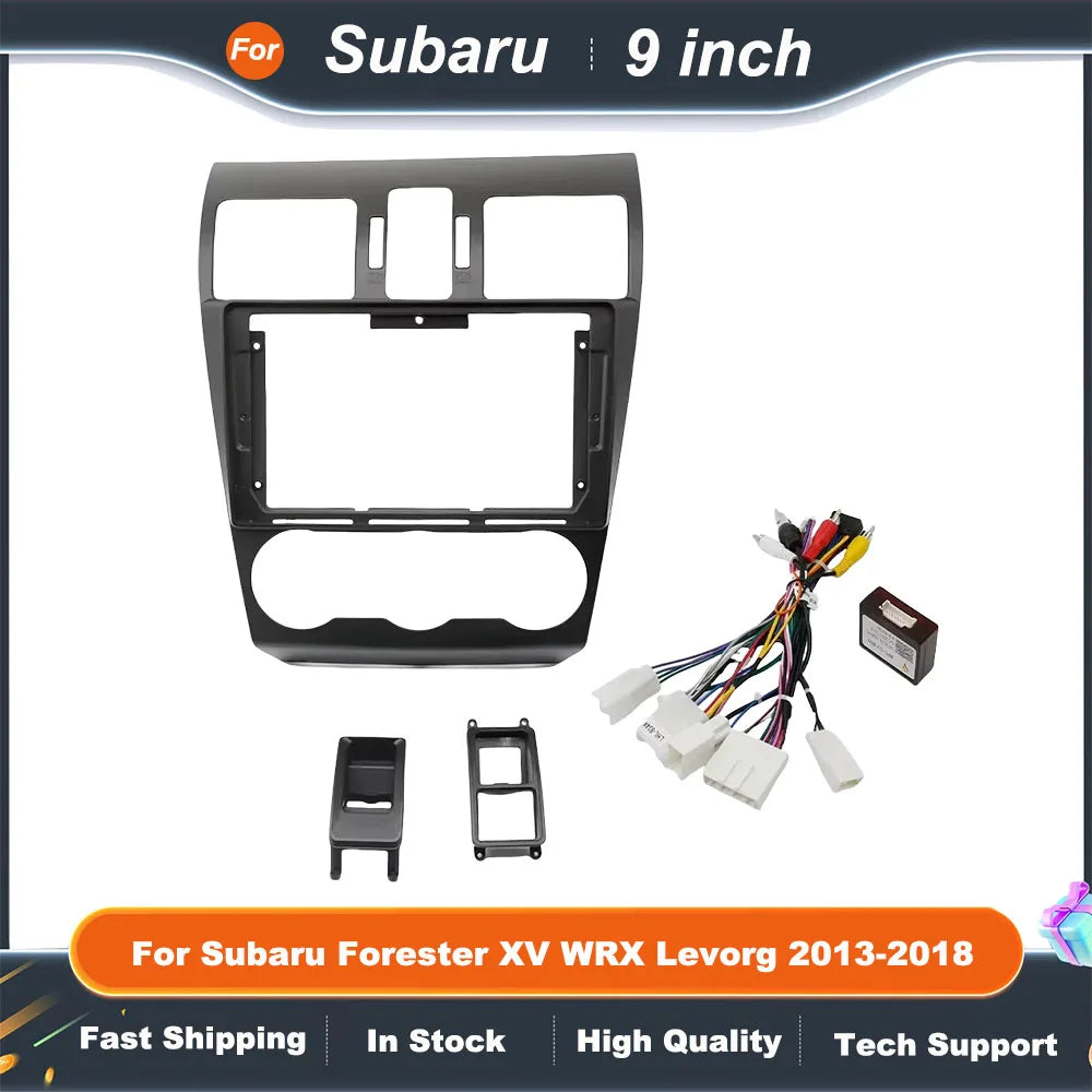 9 Inch Car Frame Fascia Adapter  For Subaru Forester XV WRX Levorg 2013-2018 Android Radio Dash Fitting Panel Kit