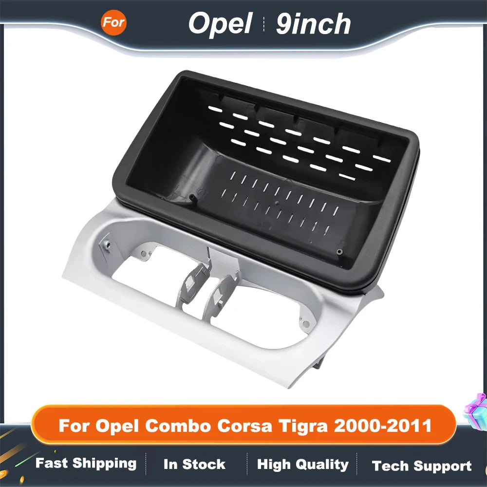 9 Inch car stereo panel Adapter  For Opel Combo Corsa Tigra 2000-2011 Canbus Box Decoder Android Radio Dash Fitting Panel Kit