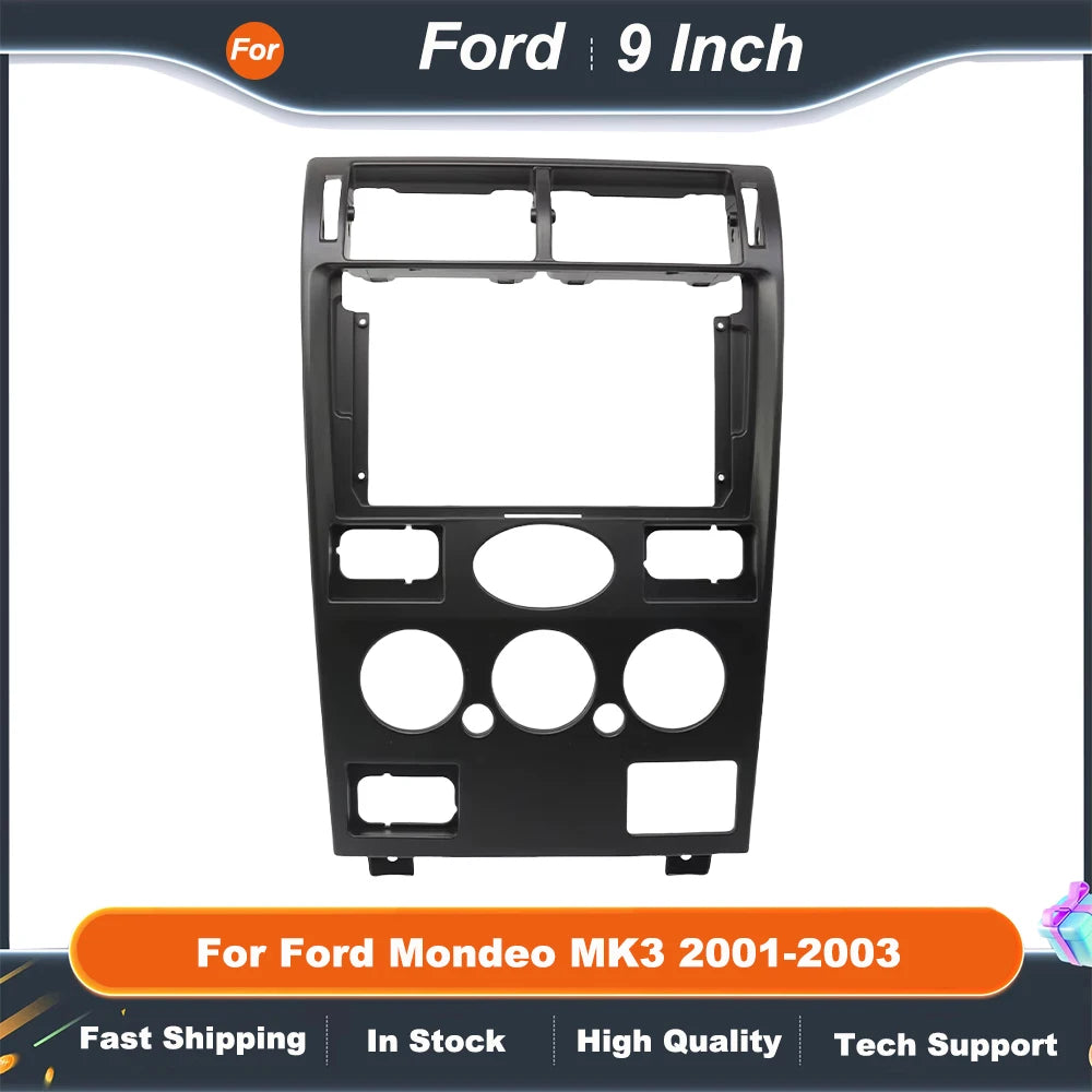 9 Inch Car Radio Fascia Frame Adapter For Ford Mondeo MK3 2001-2003 Android Radio Audio Dash Fitting Panel Kit