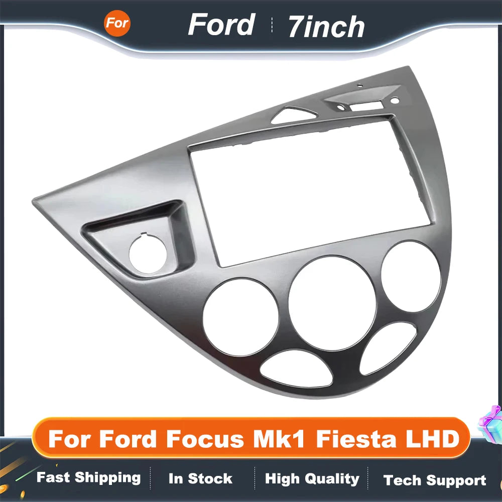 7 Inch Car Radio Fascias For Ford Focus Mk1 Fiesta LHD Android GPS MP5 Stereo Player 2 Din Panel Dash Frame Installat