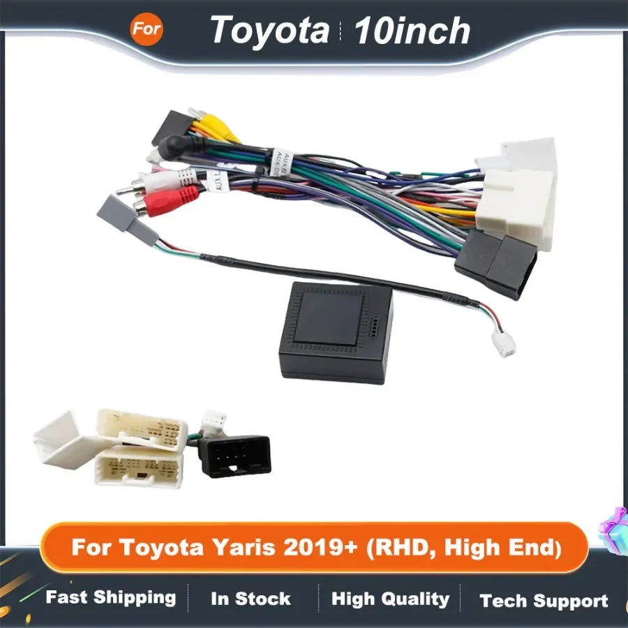 10 Inch Car Stereo Fascia Adapter with CANBUS Box for Toyota Yaris 2019+ High End Android Radio Kit