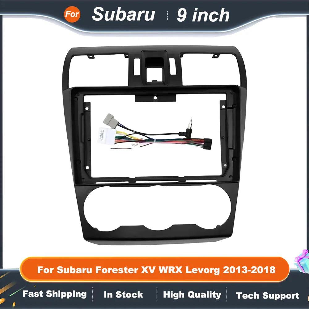 9 Inch Car Frame Fascia Adapter  For Subaru Forester XV WRX Levorg 2013-2018 Android Radio Dash Fitting Panel Kit