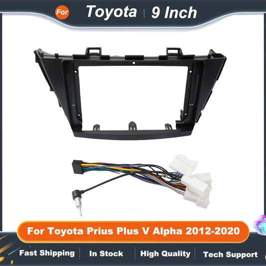 9 Inch Car Radio Fascia Frame Adapter for Toyota Prius Plus V Alpha 2012-2020 - Android Dash Fitting Panel Kit