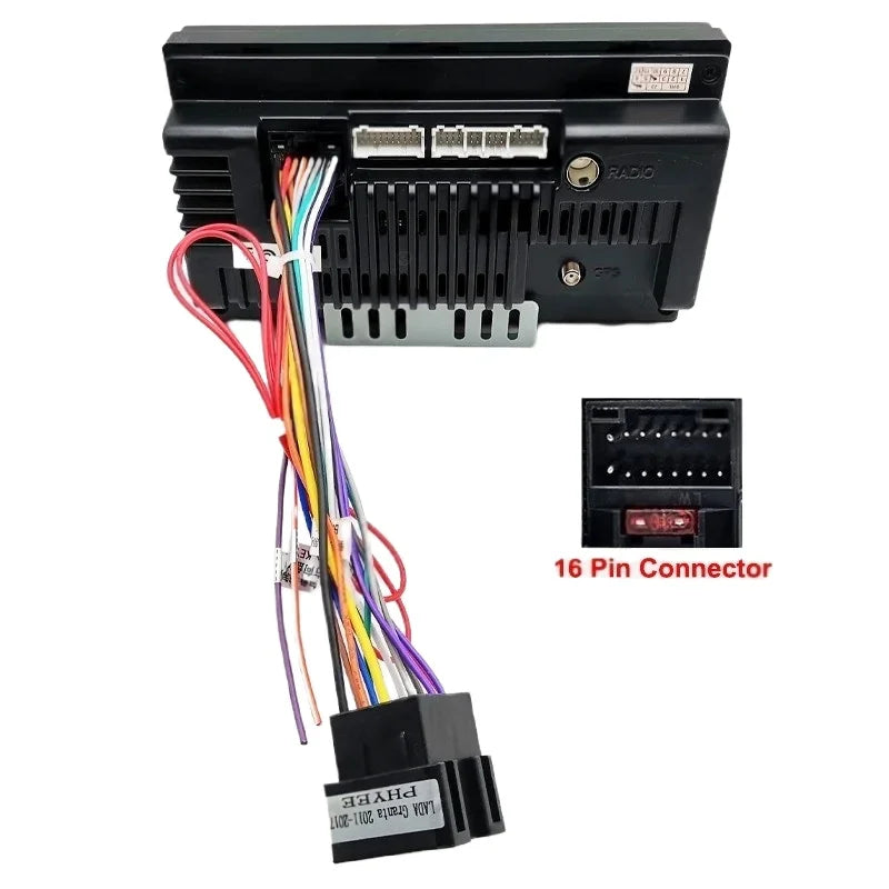 Radio Wiring Harness for Lada Granta 2011-2017, 16 Pin Plug to ISO Connector, Car Android Multimedia Cable Adapter