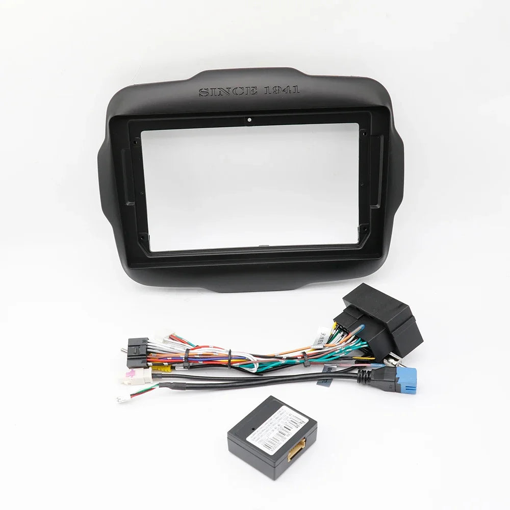 Car Radio Fascia Frame Adapter Canbus Box Decoder For Jeep Renegade 2016-2020 Android  Dash Fitting Panel Kit Face Plate