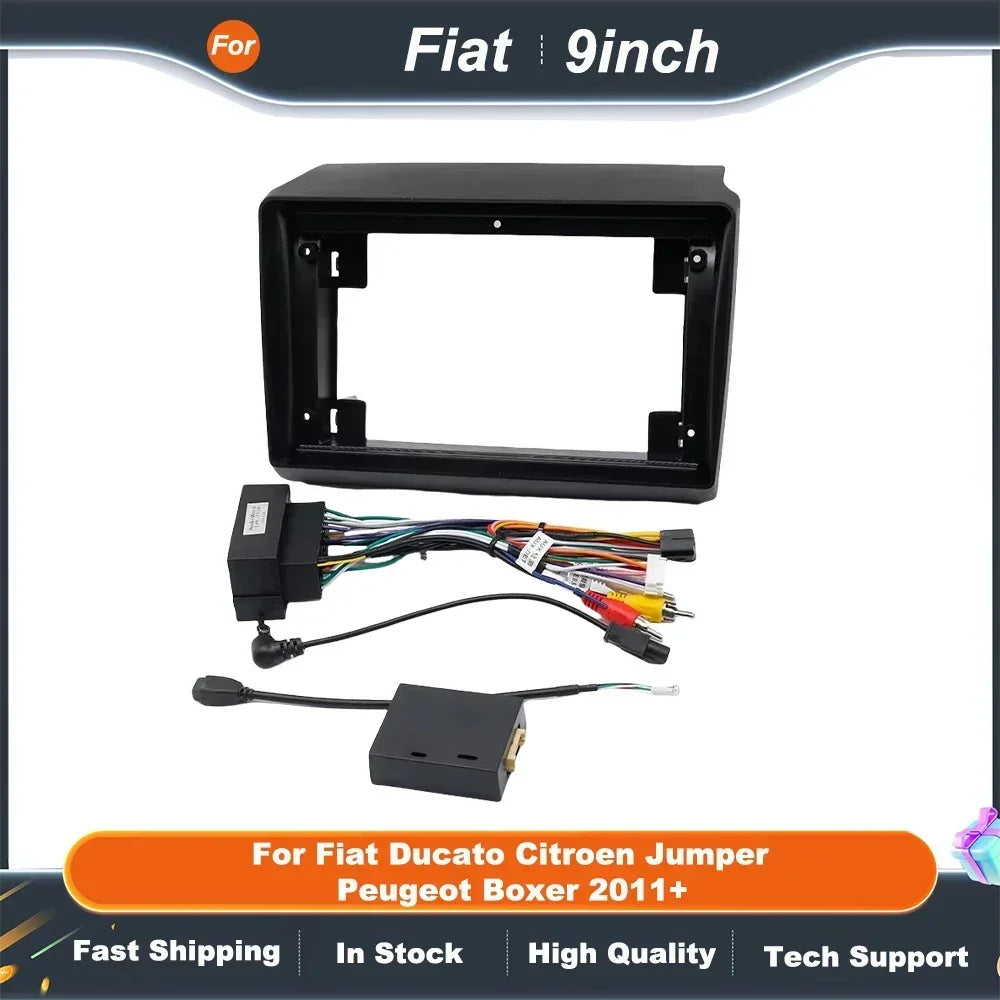 9 Inch Car Radio Frame Fitting Kit for FIAT DUCATO CITROEN JUMPER PEUGEOT BOXER 2011+ Android CANBUS Dash Panel Adapter Kit