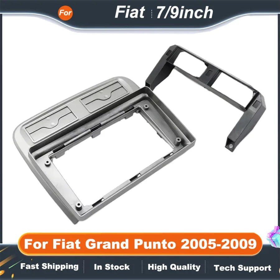 7/9 Inch Double 2 Din Car Stereo Fascia Panel for Fiat Grand Punto 2005-2009 Dash Mounting Kit