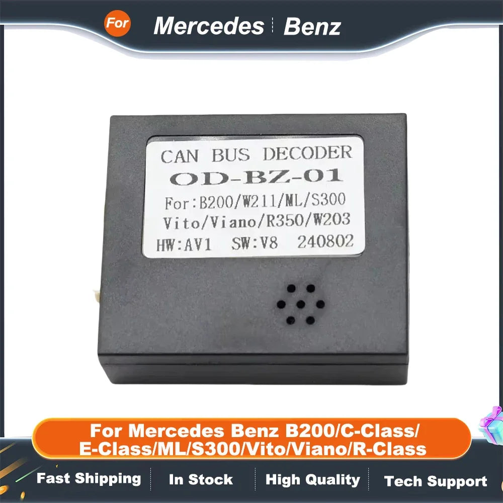 16PIN Car Android Power Cable with CANBUS for Mercedes Benz B200/C-Class/E-Class/ML/S300/Vito/Viano/R-Class