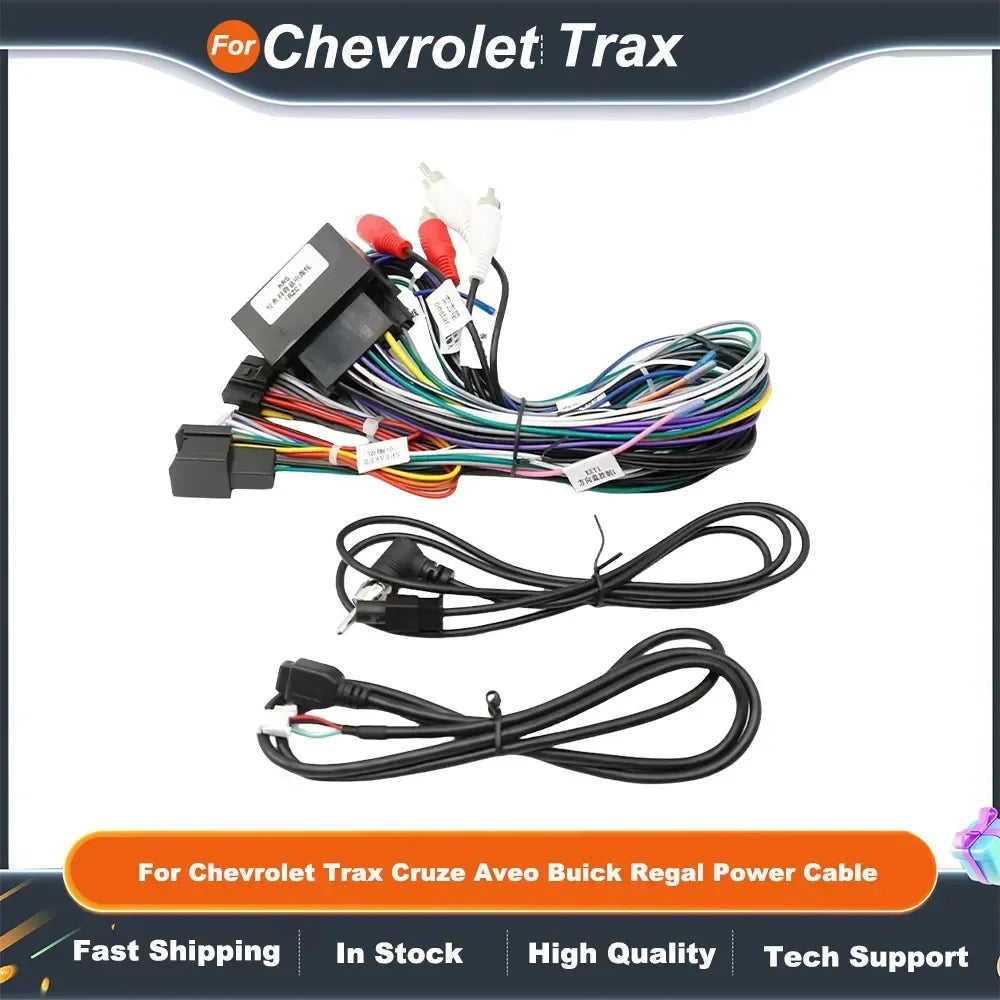 16Pin Car Radio Fascia Frame Harness Adapter for Chevrolet Trax Cruze Aveo  Buick Regal 2016-2022 CANBus Decoder Box