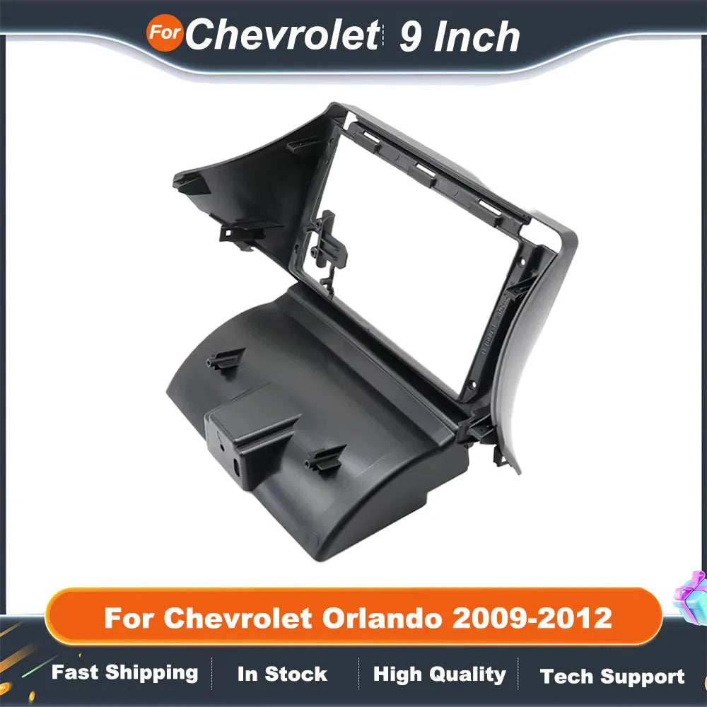 9 Inch Car Fascia Radio Panel For Chevrolet Orlando 2009-2012 Dash Kit Install Facia Console Bezel Adapter Plate GPS Cover Trim