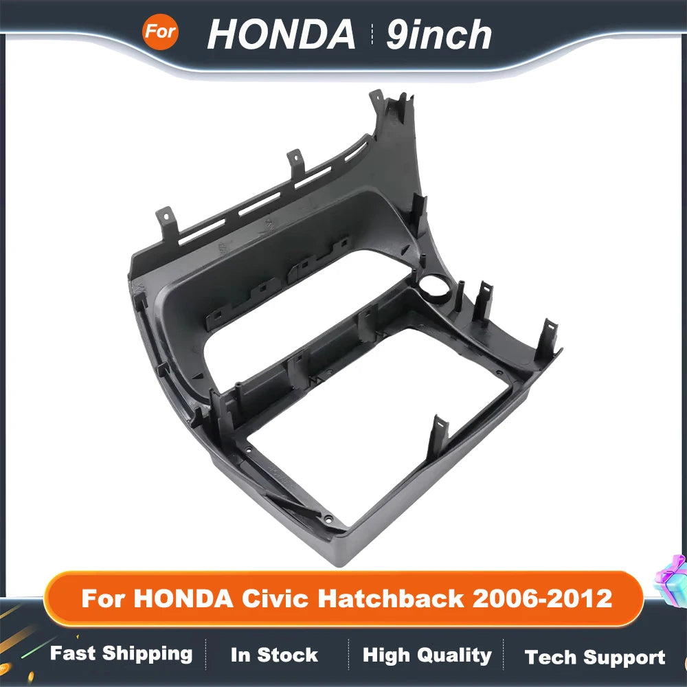 9 Inch 2DIN Android car stereo panel For HONDA Civic Hatchback 2006-2012 Stereo Player Frame Head Unit Dash Panel Installation