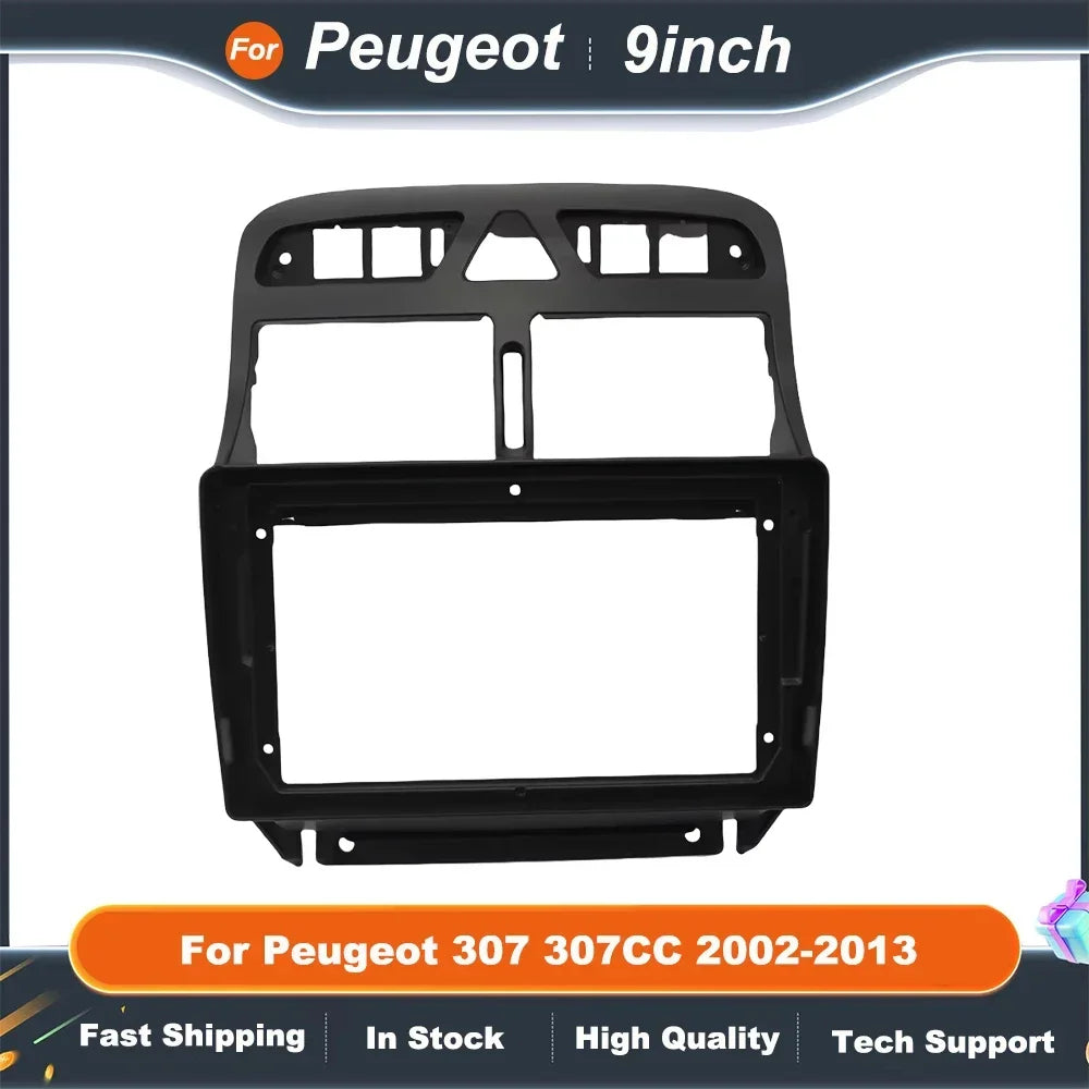 9 Inch 2DIN Car Stereo Fascia Panel for Peugeot 307 307CC 2002-2013 Dash Mounting Kit