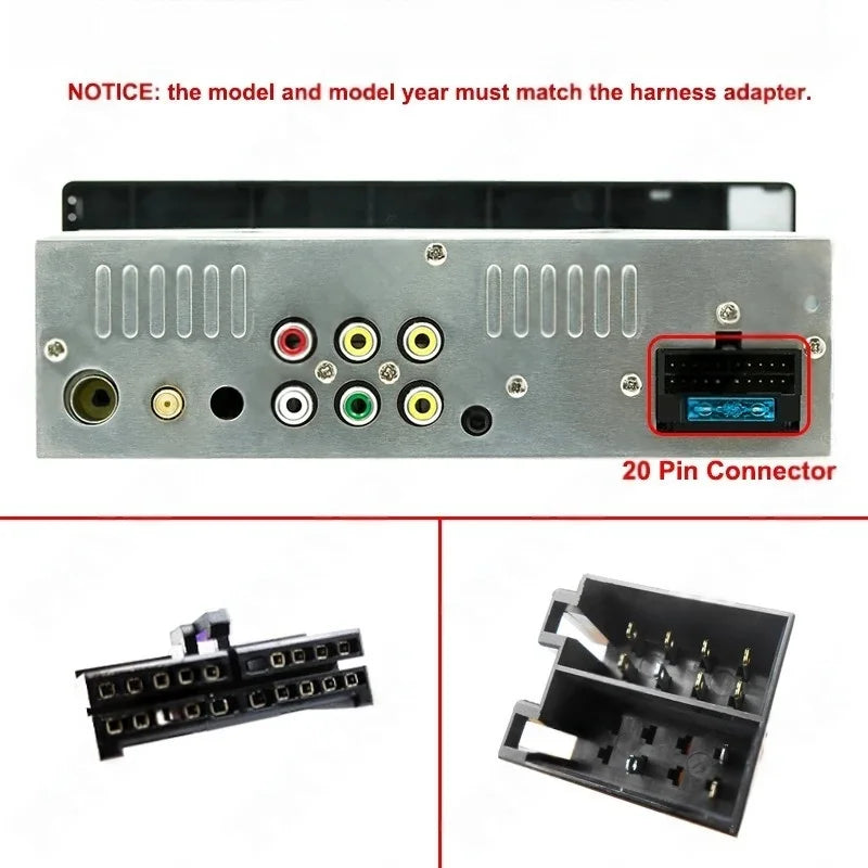 10 Pieces 20 Pin to ISO Wiring Harness Adapter 20Pin Plug Connector Universal Wire Cable for Aftermarket Car Radio