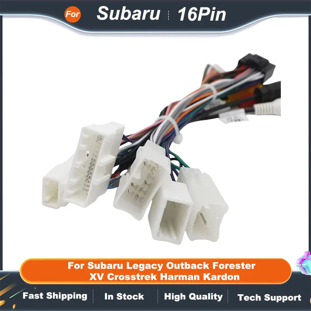 For Subaru Legacy Outback Forester XV Crosstrek Harman Kardon 16Pin Car Wiring Harness Adapter Canbus Box