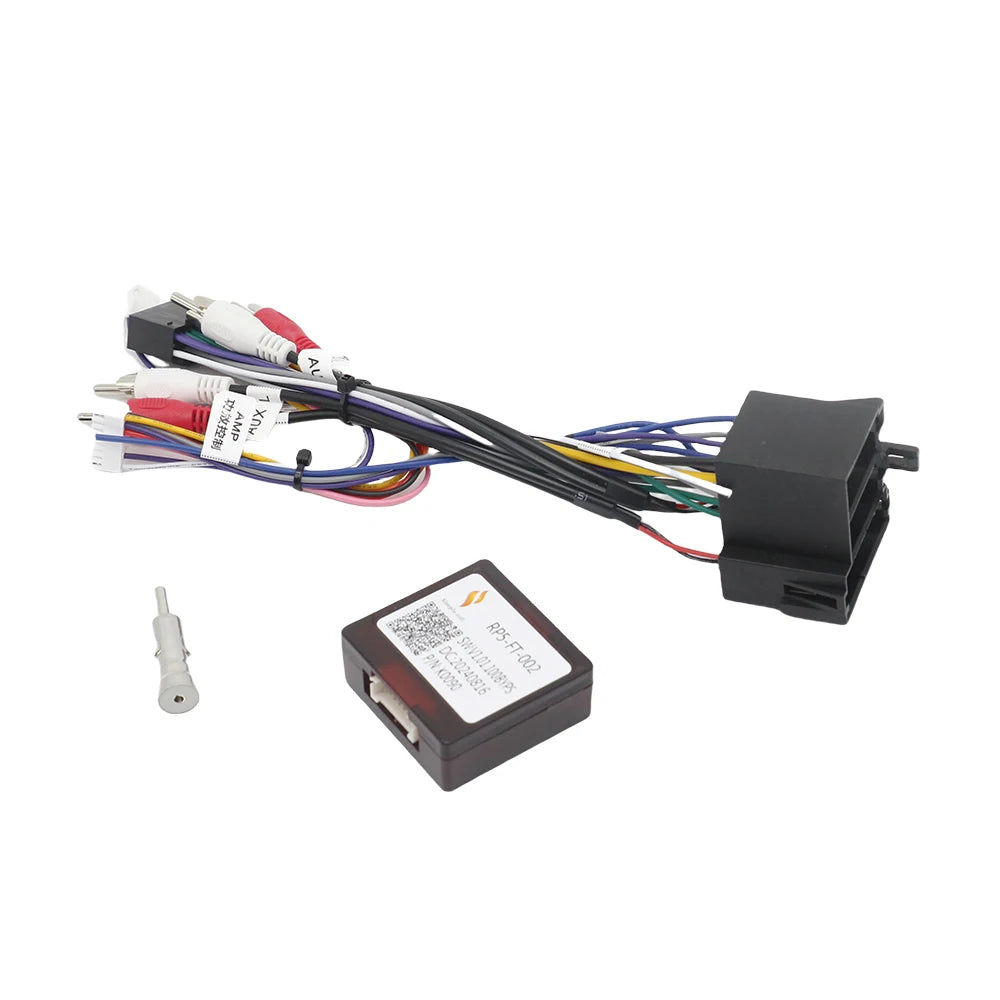 Car 16pin Wiring Harness Adapter Canbus Box Decoder Android Radio Power Cable For Fiat Doblo 500L Bravo 2008-2014