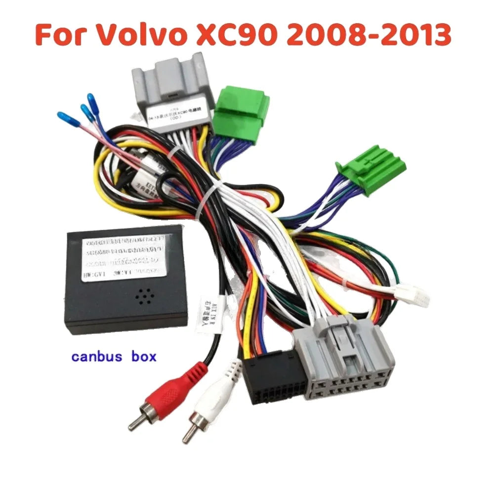 For Volvo XC90 2008-2013 Low Version Android 2 Din GPS Car Radio Multimedia Video Player Wire Adapter With Canbus Box