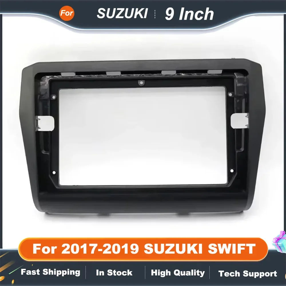 9 Inch Double Din Car Radio Fascia Frame for 2017-2019 SUZUKI SWIFT DVD GPS MP5 Installation Panel Kit
