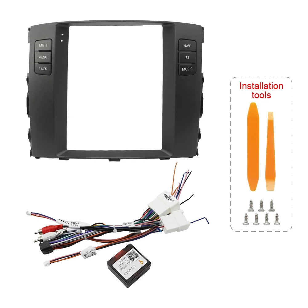 9.7inch For MITSUBISHI PAJERO V93/ V97 VERTICAL SCREEN 2007-2020 Car Radio Fascias Tesla Style Android  MP5 Stereo Frame Panel