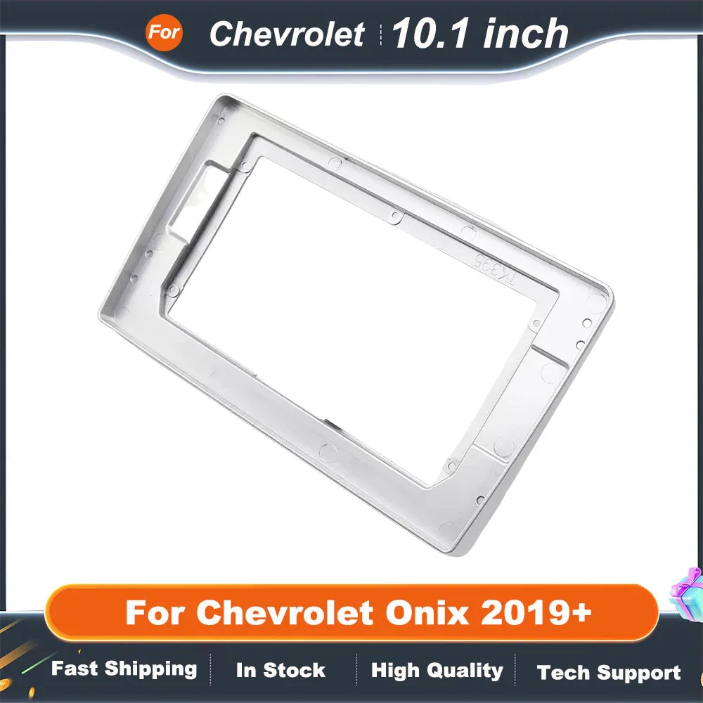 10.1 inch Car Radio Facia Panel For Chevrolet Onix 2019+ Fascia Dash Kit Install Console Panel Plate Adapter Bezel Trim