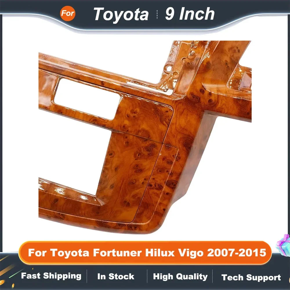 9 Inch Car Radio Fascia Frame for Toyota Fortuner Hilux Vigo 2007-2015 Android Audio Dash Panel Installation Kit