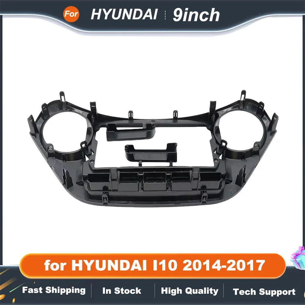 9 Inch 2 Din Car Radio Installation Plastic Fascia Panel Frame and Cable For HYUNDAI I10 2014-2017 Dash Mount Kit