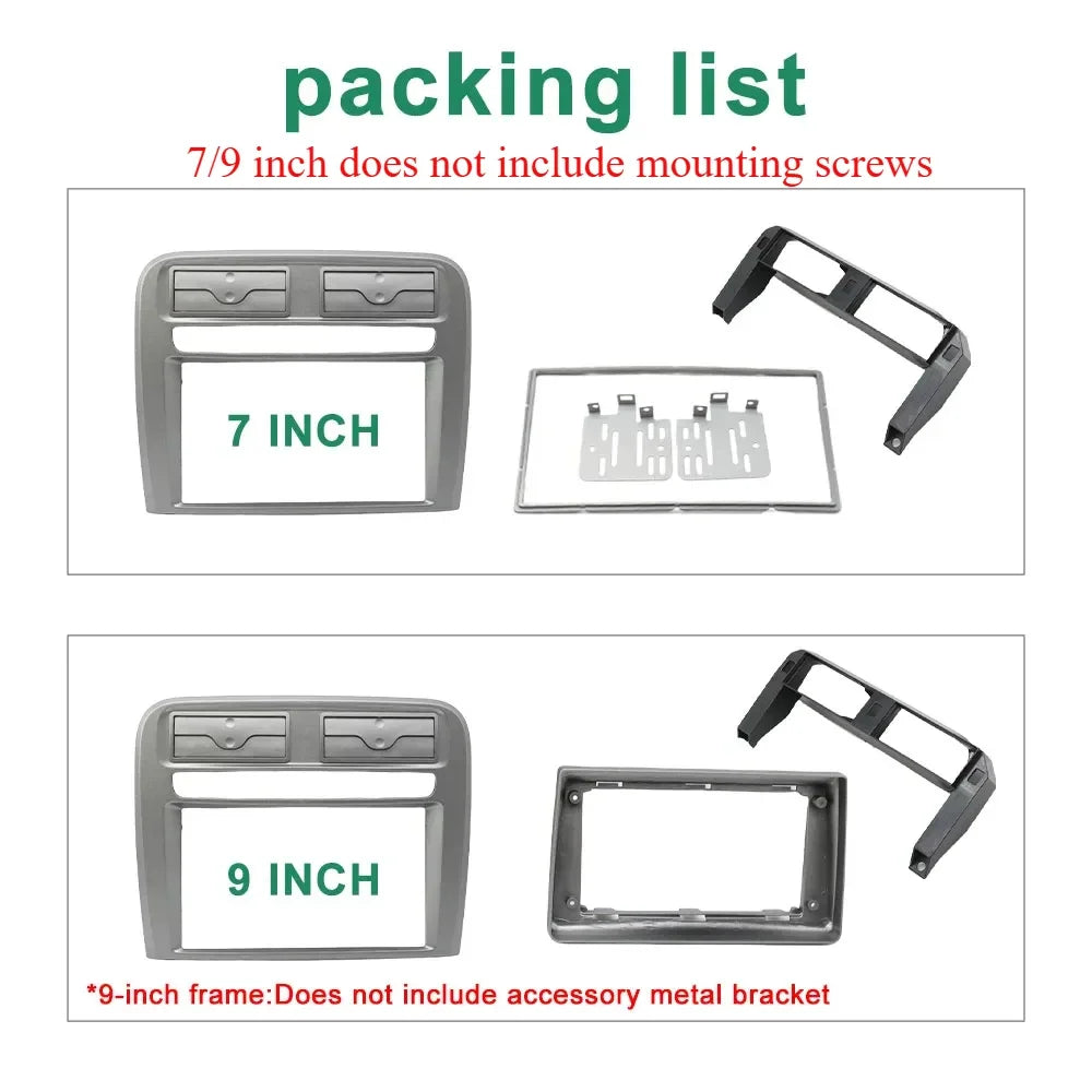 7/9 Inch Double 2 Din Car Radio Fascia Fit for Fiat Grand Punto 2005-2009 Dash Mounting Installation Trim Frame Stereo Kit