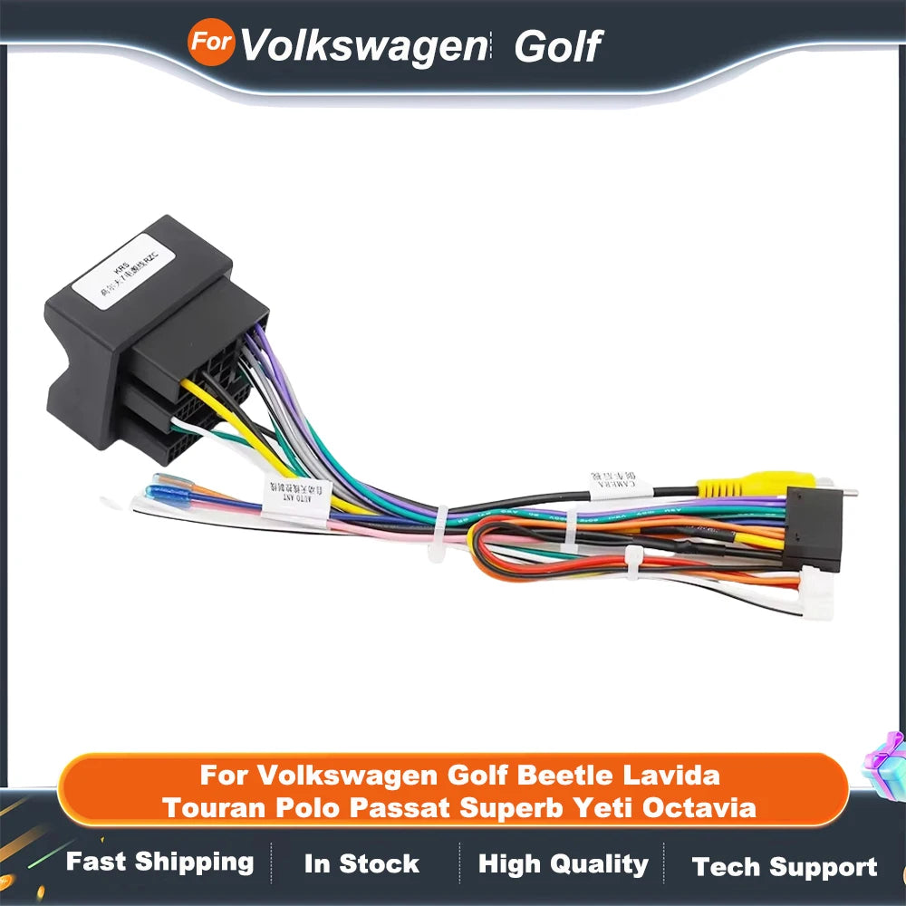 Car Wiring Harness Adapter Canbus Box For Volkswagen Golf Beetle Lavida Touran Polo Passat Superb Yeti Octavia VW-RZ-08