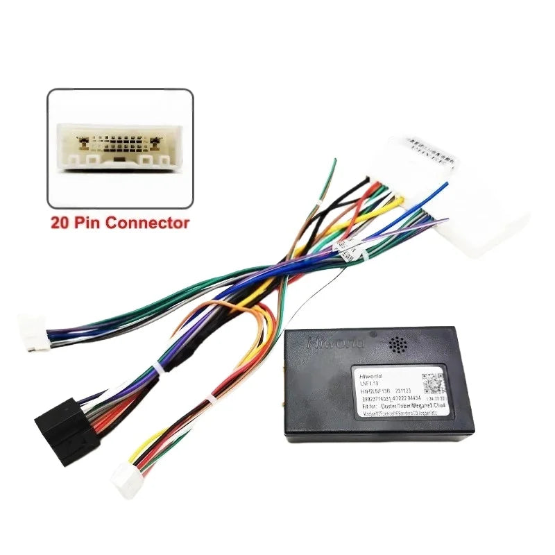 Wiring Harness CAN BUS Decoder 16 Pin Plug to 20Pin Connector Car Android Cable Adapter for Renault Clio Mk4 Kadjar Sandero Mk3