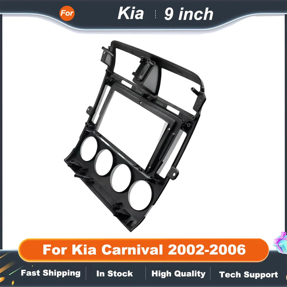 9 Inch Car Frame Fascia Adapter For Kia Carnival 2002-2006 Canbus Box Decoder Android Radio Audio Dash Fitting Panel Kit