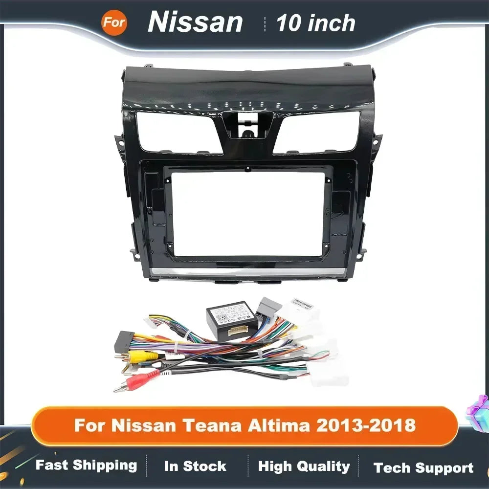 9/10 Inch Android Car Stereo Dash Panel Kit with CANBUS Decoder for Nissan Teana  Altima 2013-2018 Fascia Frame Installation