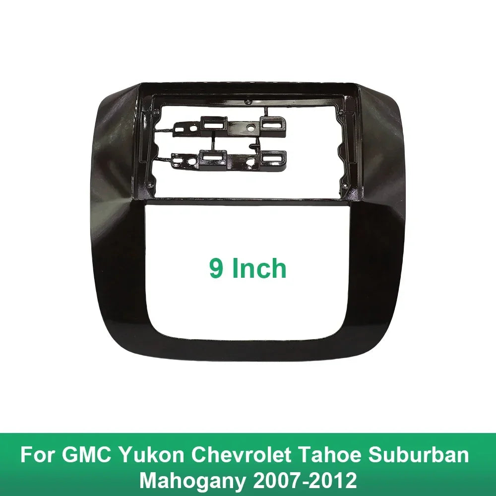 Car double din 9" Video Fascia Panel for GMC Yukon Chevrolet Tahoe Suburban Mahogany 2007-2012 Audio Multimedia Player Frame