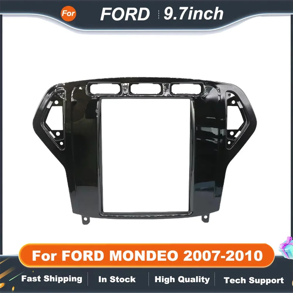 9.7 Inch 2 Din Tesla Style Car Radio Fascia for FORD MONDEO 2007-2010 Multimedia Navigation DVD Panel