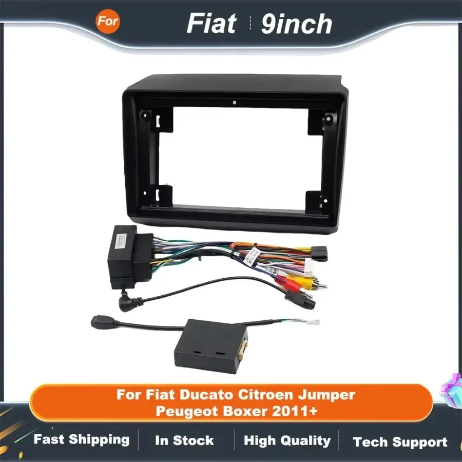 9 Inch Car Radio Frame Fitting Kit for FIAT DUCATO CITROEN JUMPER PEUGEOT BOXER 2011+ Android CANBUS Dash Panel Adapter Kit