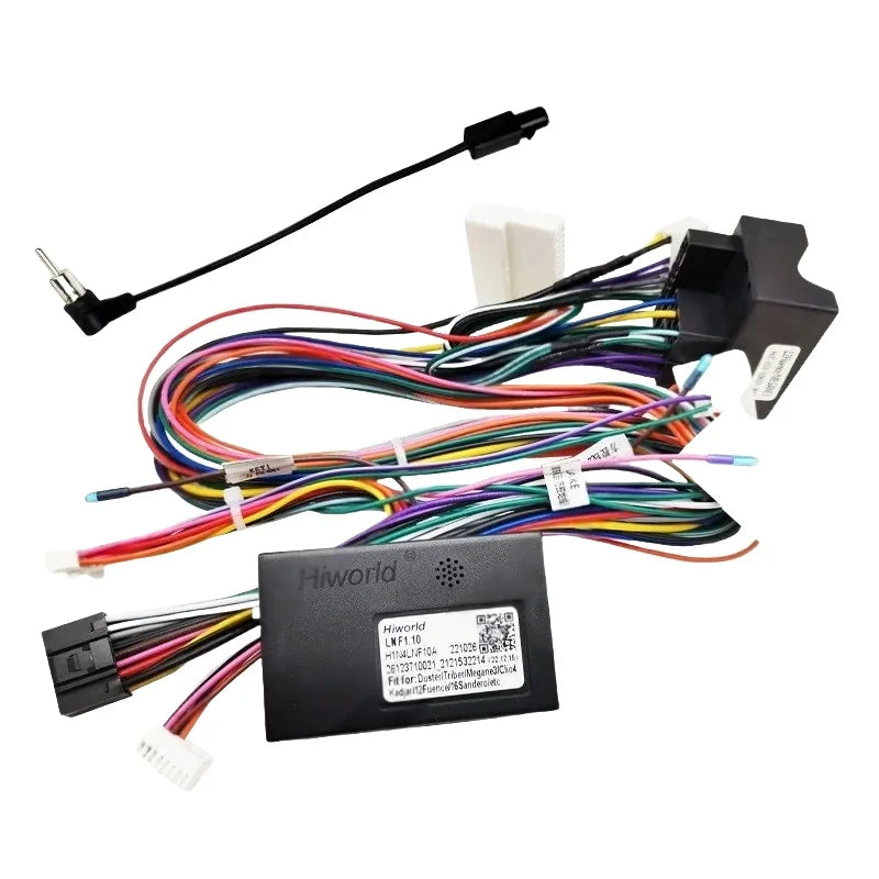 Quadlock Wiring Harness CAN Bus Decoder 16 Pin Plug to 12 Pin Connector Car Android Cable Adapter for Renault Megane 3 Fluence