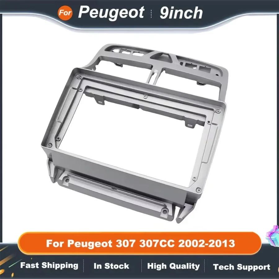 9 Inch 2DIN Car Stereo Fascia Panel for Peugeot 307 307CC 2002-2013 Dash Mounting Kit