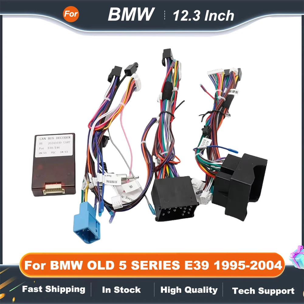 12.3 Inch Car Frame Fascia Adapter  For BMW OLD 5 SERIES E39 1995-2004 Navigation Android Radio Dash Fitting Panel Kit