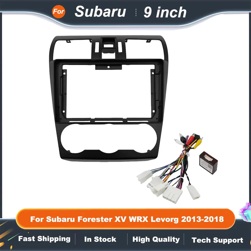9 Inch Car Frame Fascia Adapter  For Subaru Forester XV WRX Levorg 2013-2018 Android Radio Dash Fitting Panel Kit