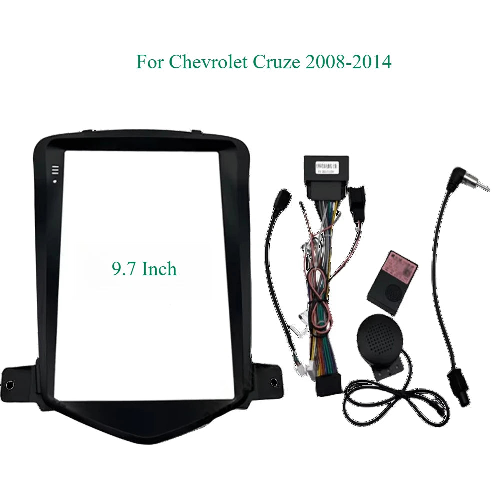 9.7 Inch For Chevrolet Cruze 2008-2014 Tesla Style Car Radio Fascia Head Unit Panel Player Andriod MP5 Frame Install Trim Kit