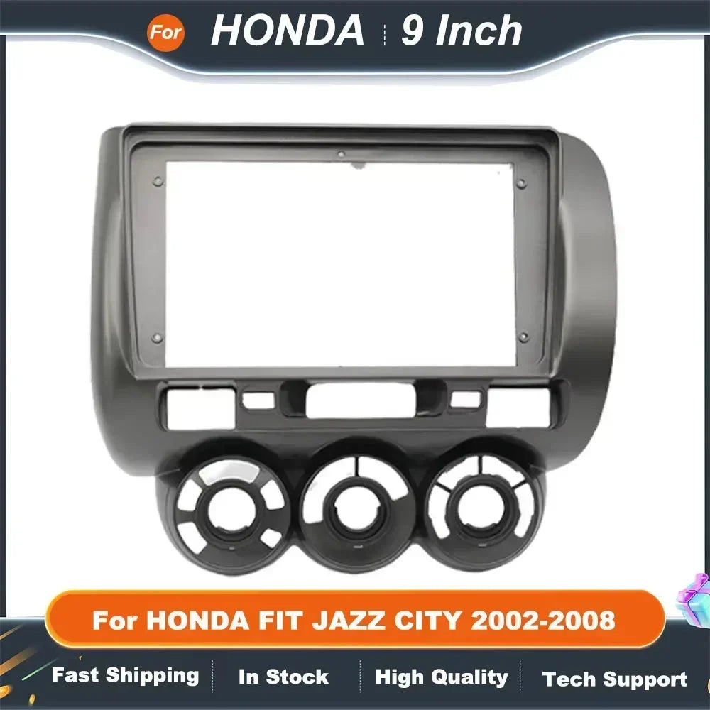 9 Inch Car Radio Fascia Android Dash Frame Fitting Kit for HONDA FIT JAZZ CITY 2002-2008 Radio Fascia Installation Kit
