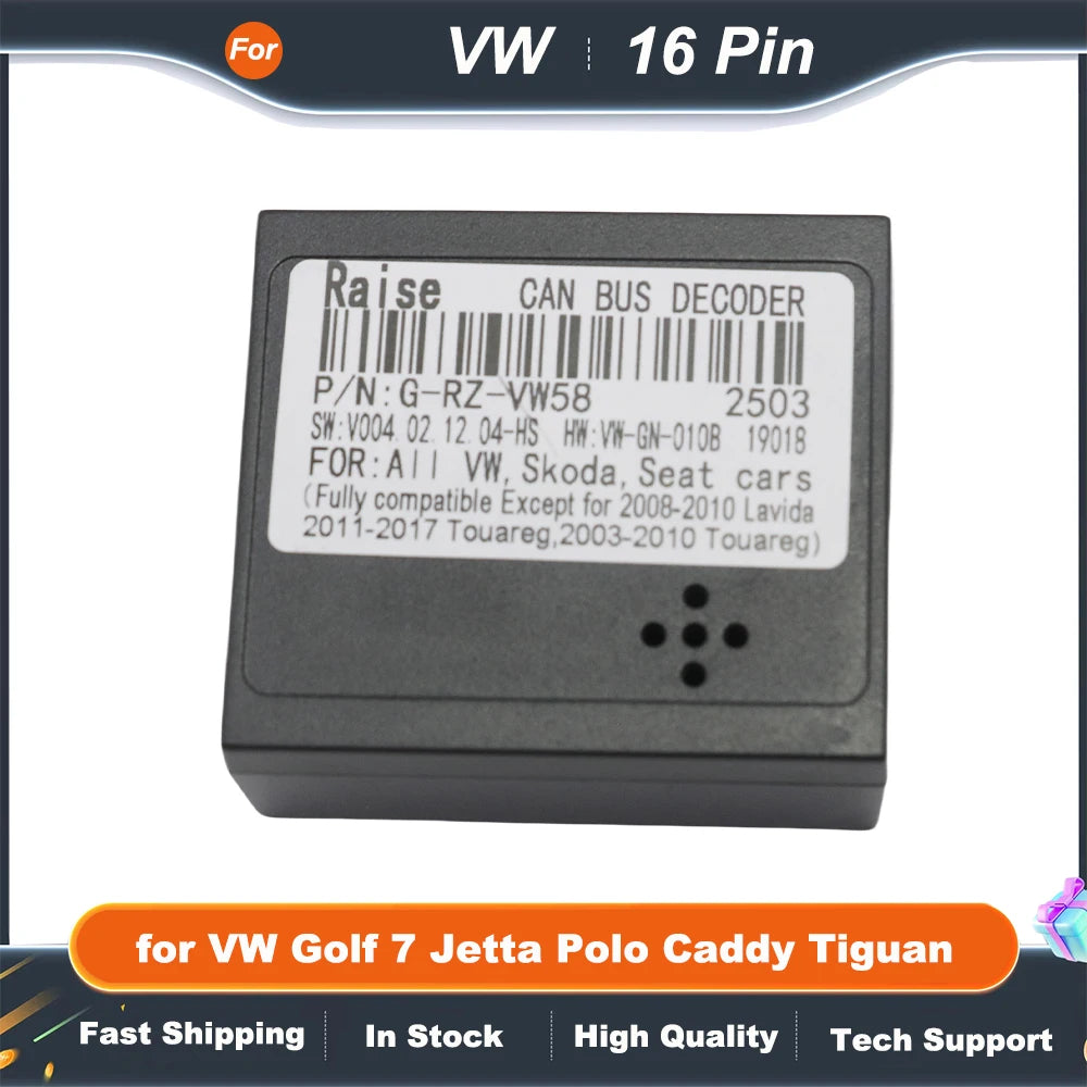 Quadlock Wiring Harness Adapter CAN Bus Box 16 Pin Plug Connector Car Android Cable for VW Golf 7 Jetta Polo Caddy Tiguan