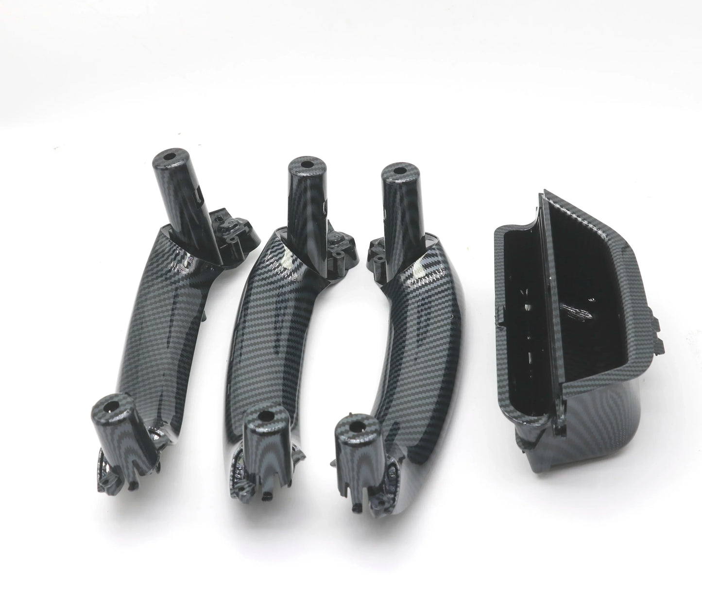 4PCS SET LHD RHD Carbon Fiber Interior Door Handle Panel Cover Trim For BMW X3 X4 F25 F26 2010-2016