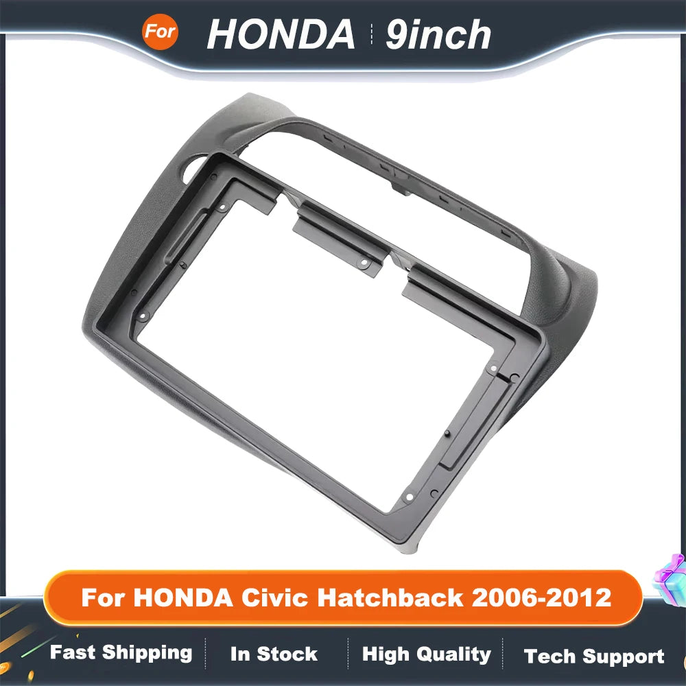9 Inch 2DIN Android car stereo panel For HONDA Civic Hatchback 2006-2012 Stereo Player Frame Head Unit Dash Panel Installation