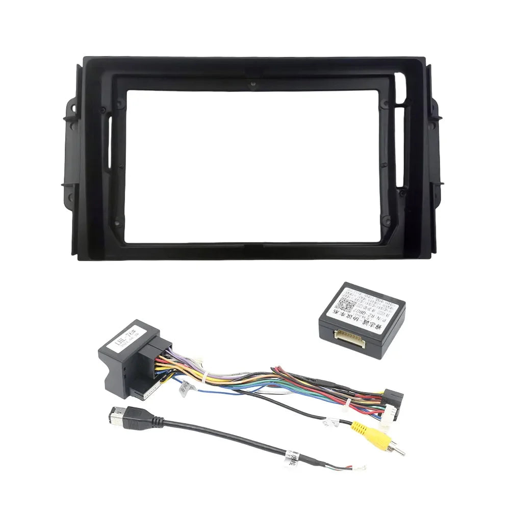9 Inch Car Frame Canbus Box Cable For CHERY TIGGO 3 3x 2016+ Android Big Screen Dash Panel  Fascia