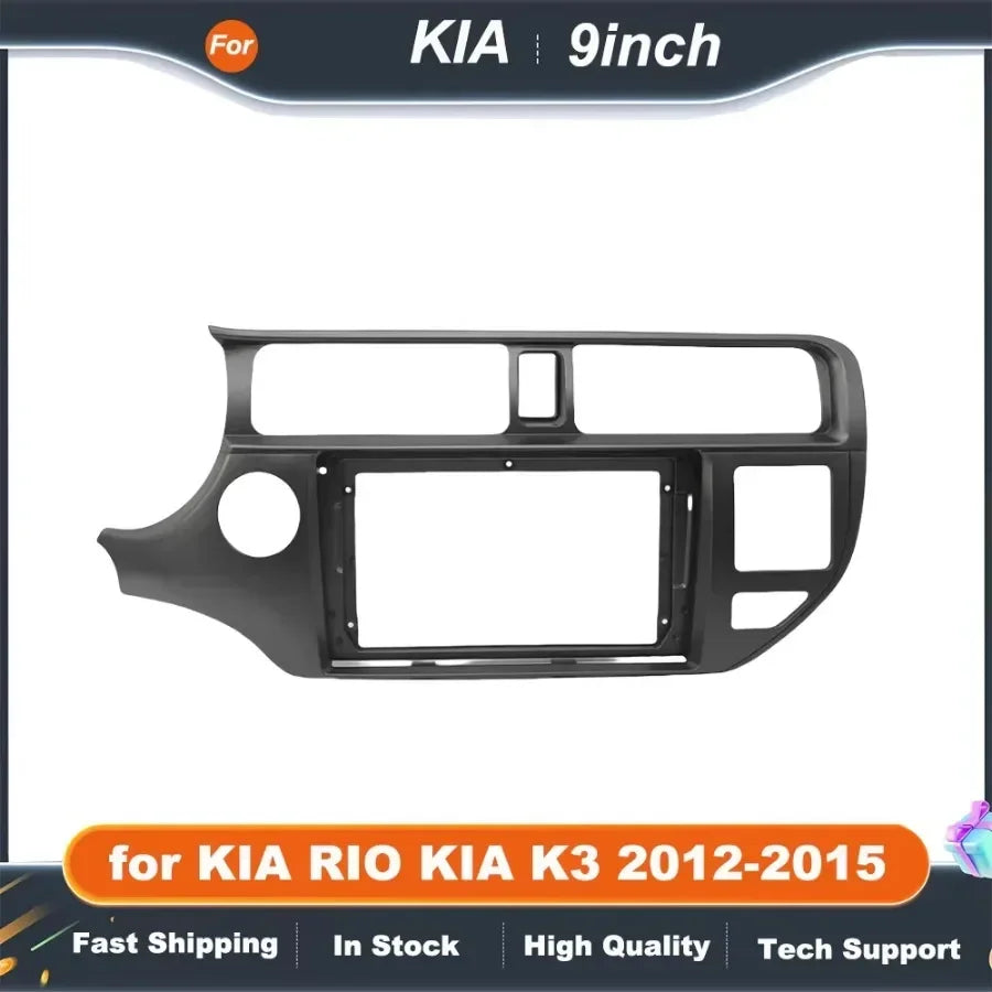 2 DIN 9INCH Car Audio Fascia Panels For KIA RIO KIA K3 2012-2015 9 Inch Big Radio Stereo Dash Mount Panel Frame