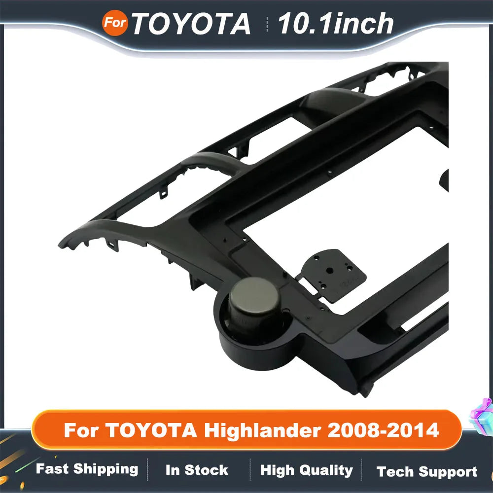 10.1 Inch Car Radio Fascia Panel For TOYOTA Highlander 2008-2014 Stereo Frame Kit