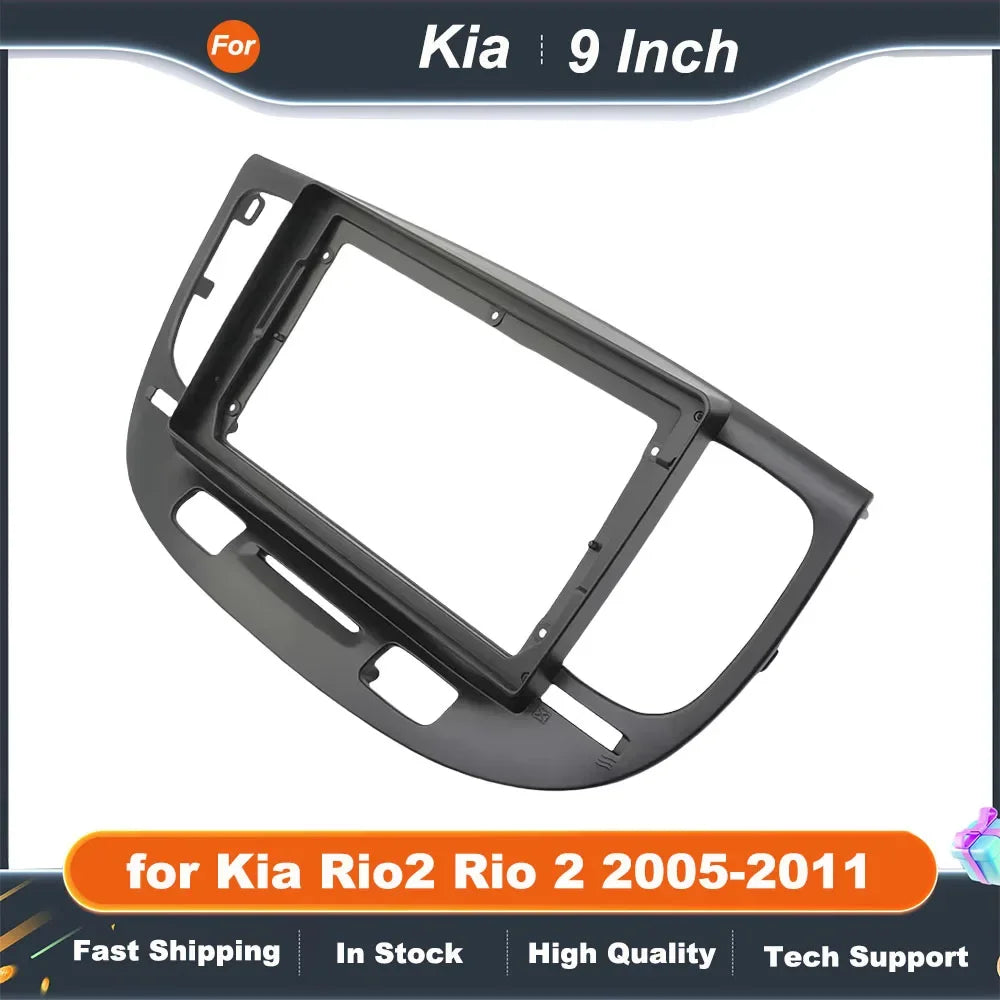 9 Inch Car Radio Fascia Frame for Kia Rio 2 2005-2011 Dashboard Stereo Panel Kit Refitting Accessories Adapter