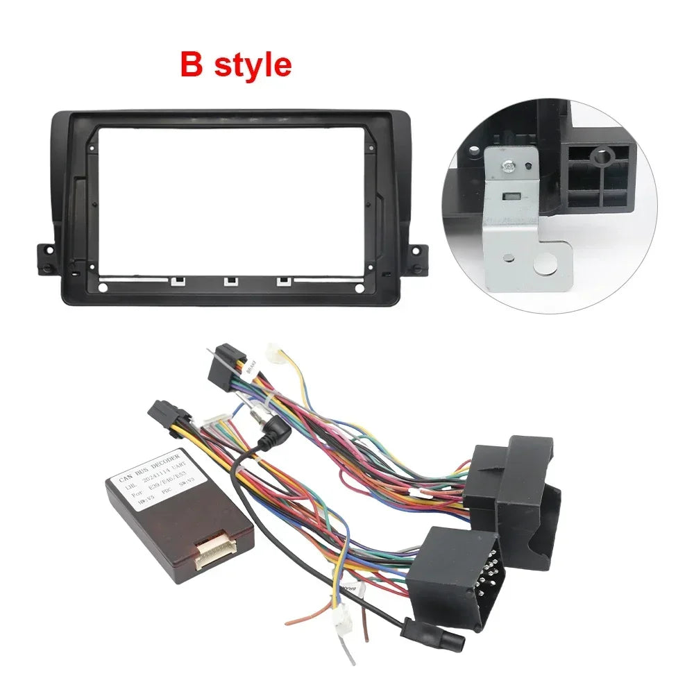 For BMW E46 1999-2005 9 inch Car Audio Radio Big Screen 2DIN Fascia Frame Adapter CD/DVD Player Dash Fitting Panel Frame Kit